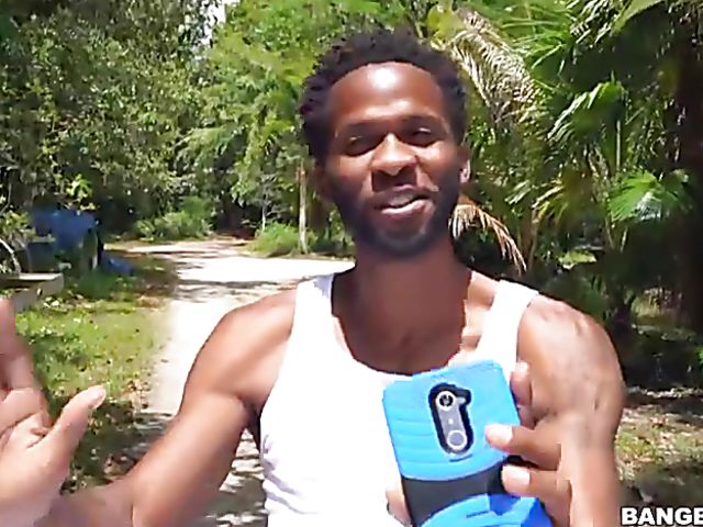 Sporty Harley Jade interracial outdoor anal with a black guy