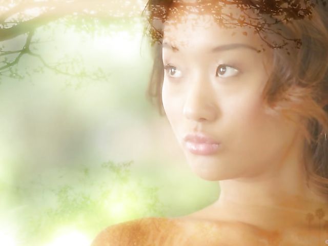 Chinese solo girl Alina Li fingering her holes