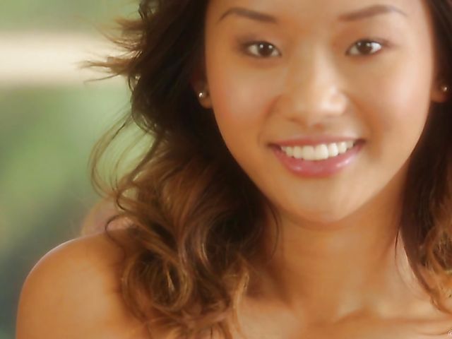 Chinese solo girl Alina Li fingering her holes