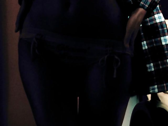 Slim babe Cara Mell fingering herself in the dark