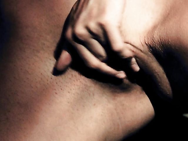 Slim babe Cara Mell fingering herself in the dark