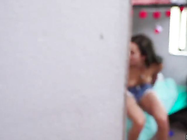 College threesome with Jade Amber and Kelsi Monro