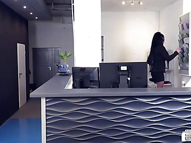 Busty German bombshell Jacky Lawless fucking in the office