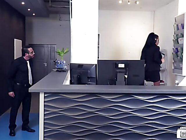 Busty German bombshell Jacky Lawless fucking in the office