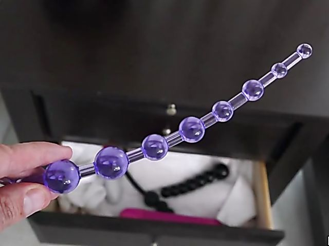 Anal beads and a cock for Brooke Beretta