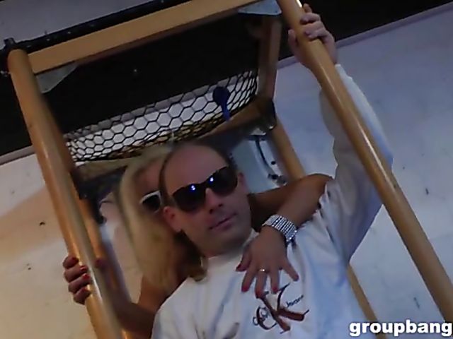 Pierced MILF group banged and cummed on