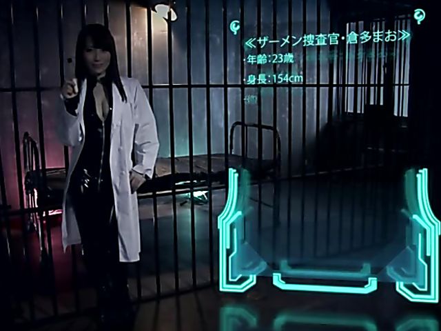 Jap babe in black latex suit loves sticky cum