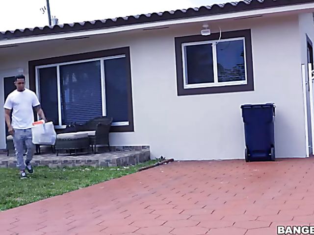 Big tit redhead Skyla Novea takes a cock in the kitchen