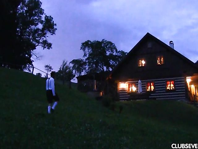 Busty teen Anabelle gets fucked in the Alps