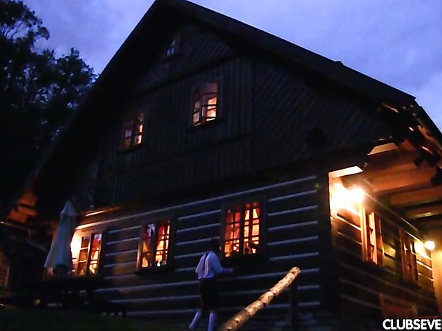 Busty teen Anabelle gets fucked in the Alps
