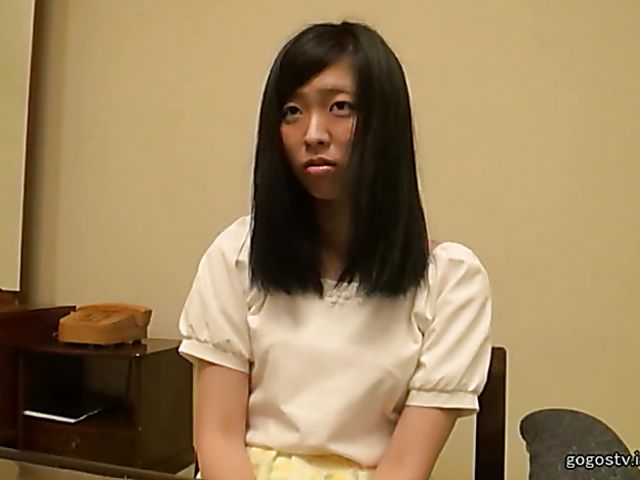 Shy Japanese girl with nice titties gets used