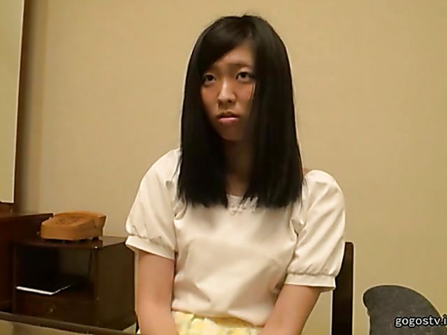 Shy Japanese girl with nice titties gets used