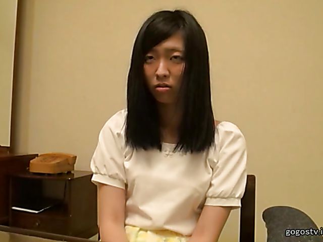 Shy Japanese girl with nice titties gets used