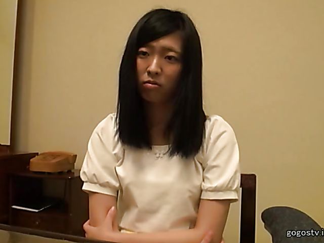 Shy Japanese girl with nice titties gets used