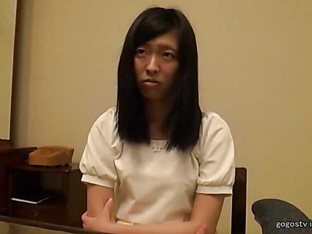 Shy Japanese girl with nice titties gets used