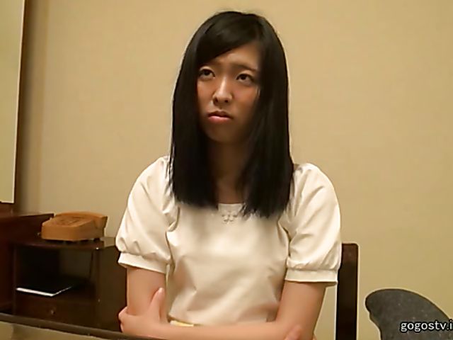 Shy Japanese girl with nice titties gets used