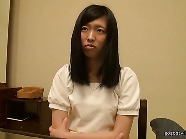 Shy Japanese girl with nice titties gets used