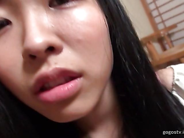 Shy Japanese girl with nice titties gets used