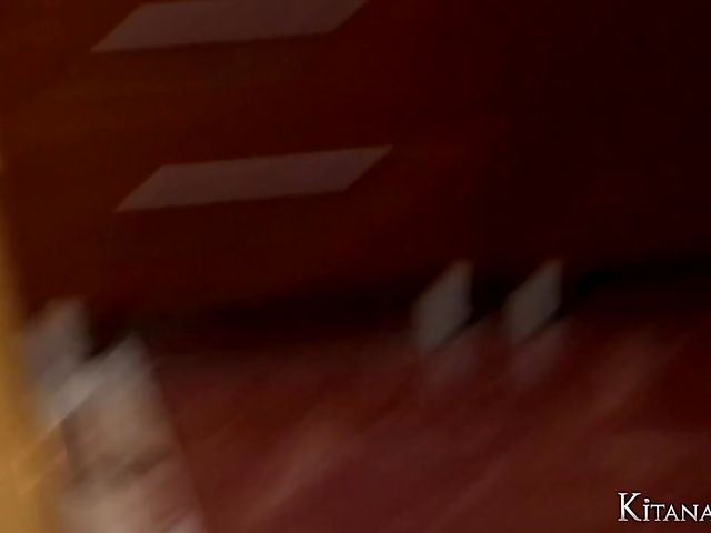 Big tits pornstar Kitana Lure cooking topless