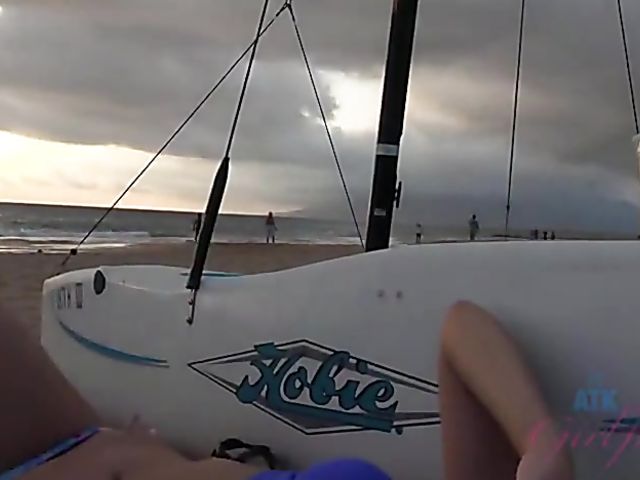 Olivia Lua - A day on the beach and POV pussy fisting