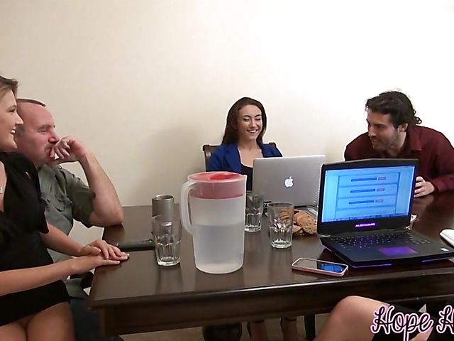 Naughty teen Hope Harper rides her daddys cock secretly