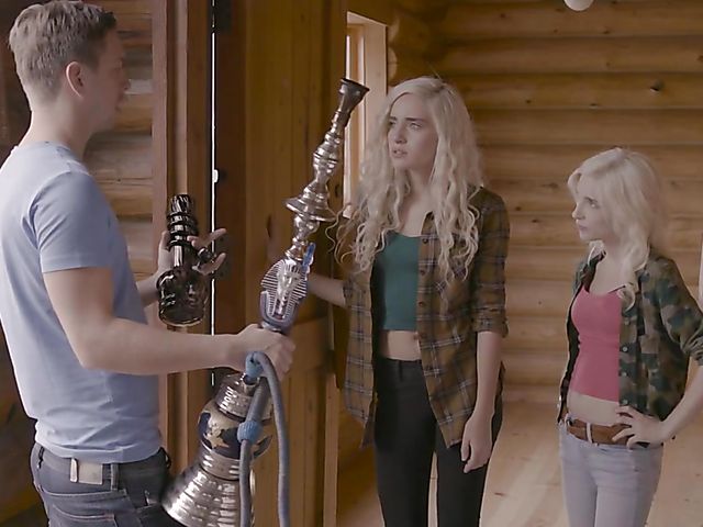 Two blonde threesome with Piper Perri and Naomi Woods