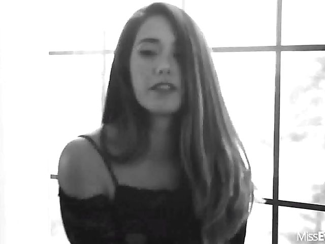 Eva Lovia - Black and white masturbation solo