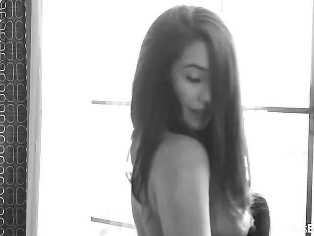 Eva Lovia - Black and white masturbation solo