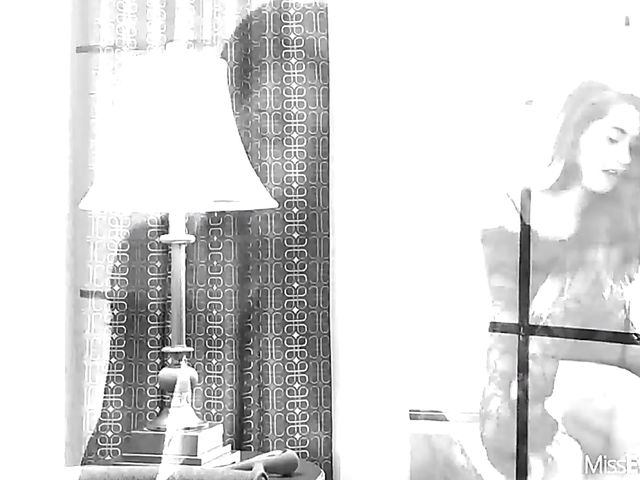 Eva Lovia - Black and white masturbation solo