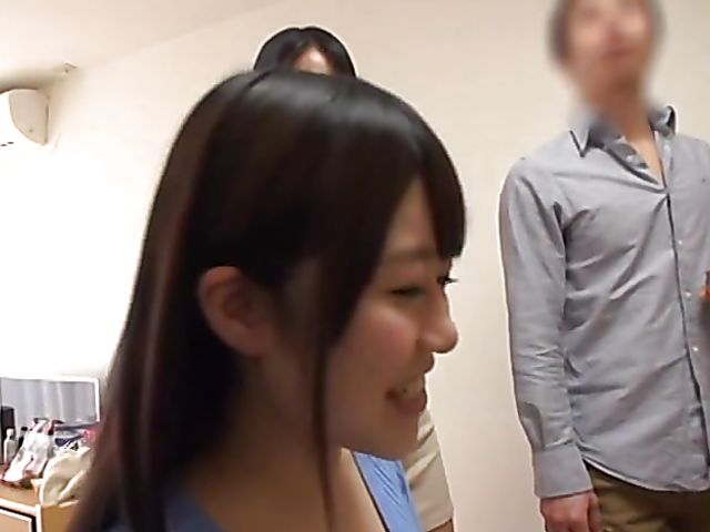 Japanese orgy with drunk girls in the living room