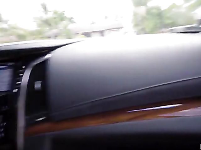 Hot August Ames with beautiful tits gets horny in the car