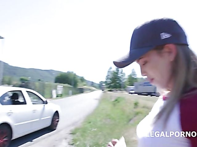 5 on 1 interracial double anal with tiny Angel Smalls