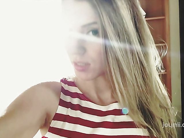 Mary Kalisy finger orgasm on the bed