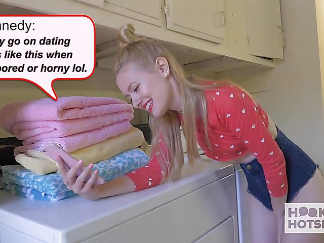 Blonde slut Kennedy Kressler gets attacked by a firm cock