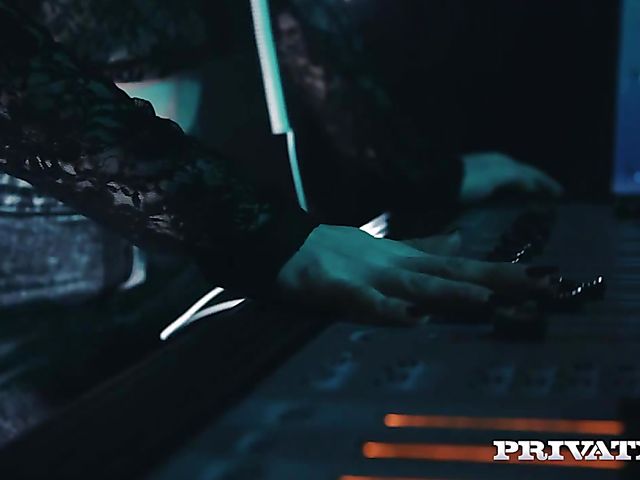 Lucia Love and Rina Ellis - Rock band FFM threesome