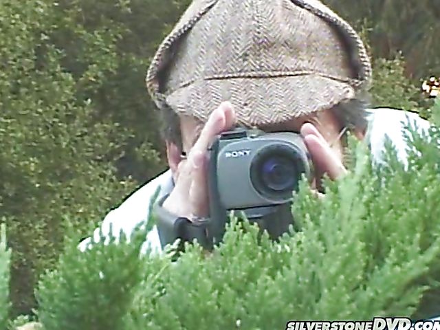 Shaved asian sucks and fucks in the outdoors