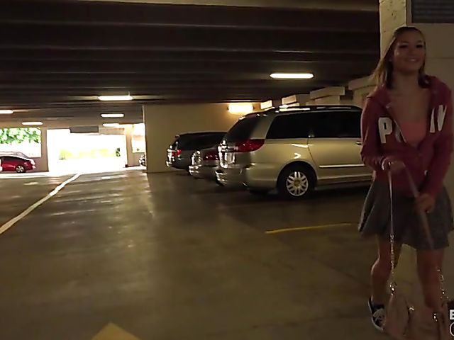 Riley Mae - Teen flashing and getting nailed
