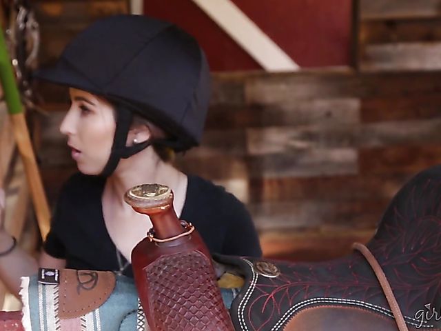 Serena Blair and Lyra Law - Lesbian sex in the stable