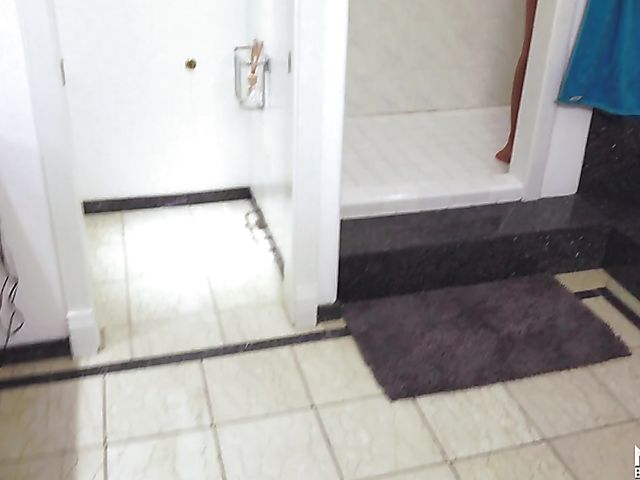 Mikayla Cox - Interracial blowjob in the bathroom