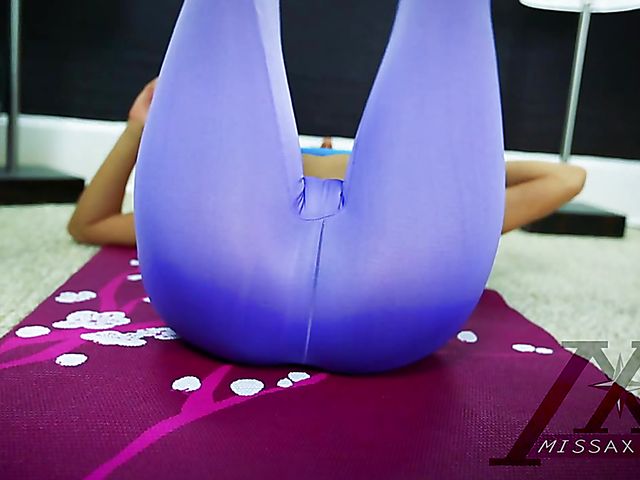 Darcie Dolce with huge naturals strips and has fun after workout