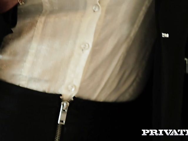 Euro MILF with fake breasts Ania Kinski gets blacked