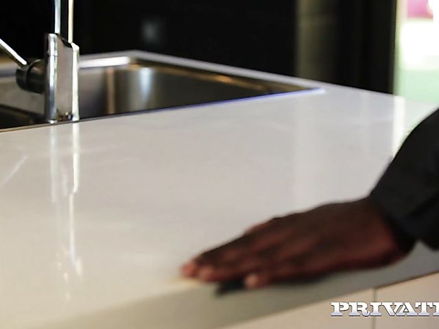 Euro MILF with fake breasts Ania Kinski gets blacked