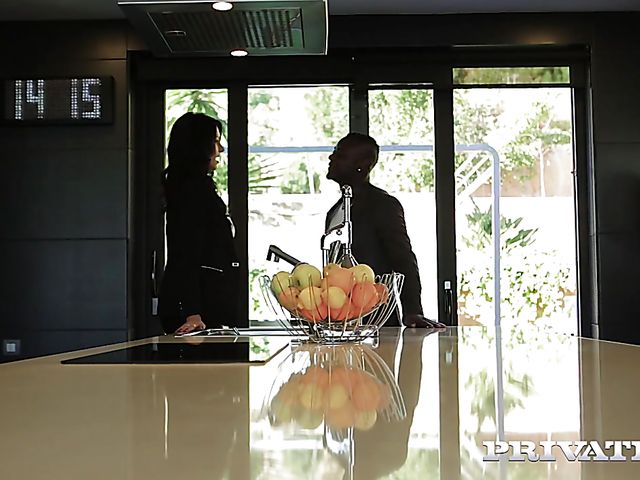 Euro MILF with fake breasts Ania Kinski gets blacked