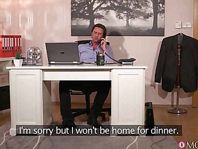 Office sex with gorgeous wife Victoria Daniels