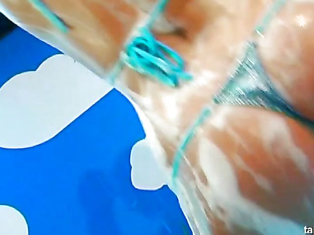 Wet party babes dancing in the club