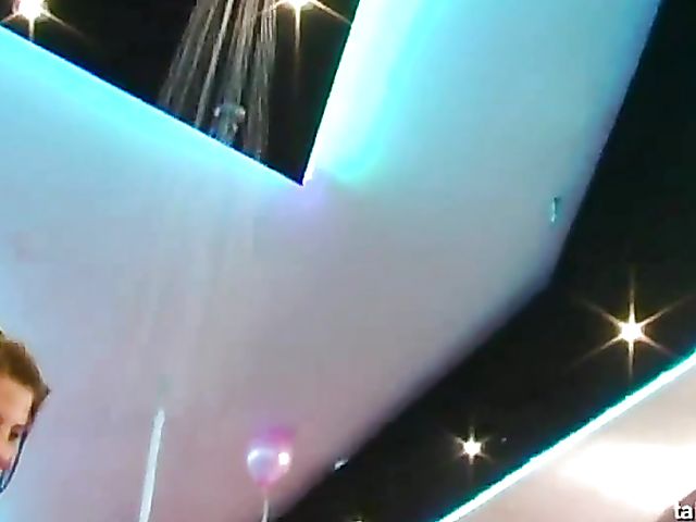 Wet party babes dancing in the club