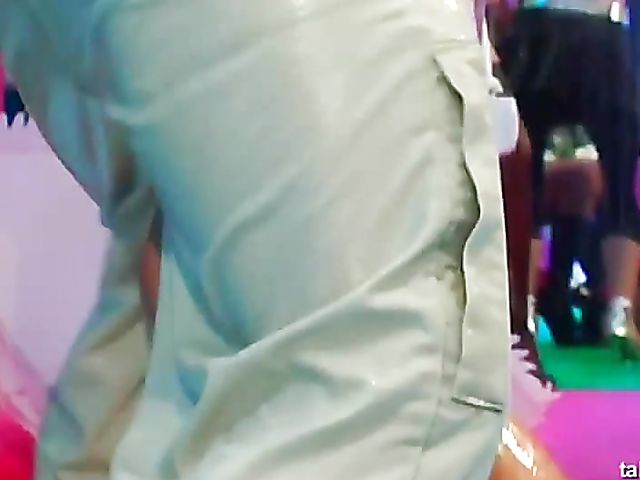 Wet party babes dancing in the club