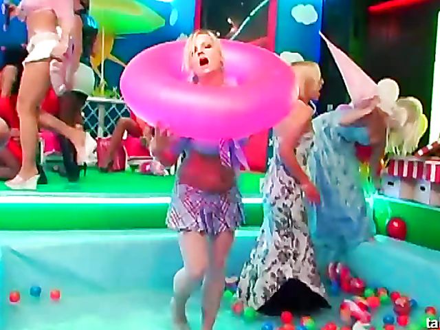 Party babes flashing boobs in the club