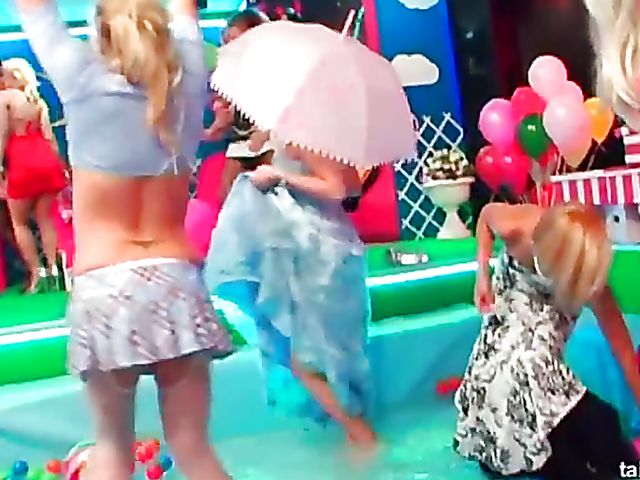 Party babes flashing boobs in the club