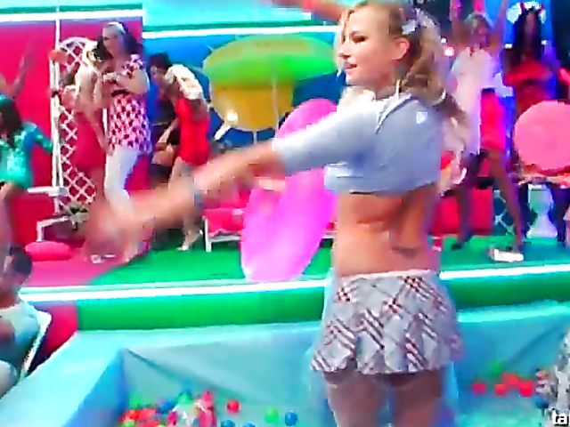 Party babes flashing boobs in the club